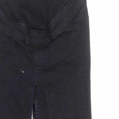 New Look Womens Black Herringbone Cotton Skinny Jeans Size 10 Regular