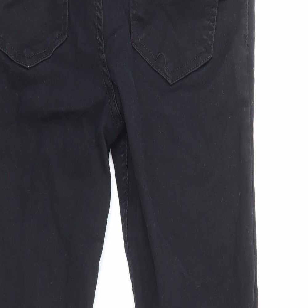 New Look Womens Black Herringbone Cotton Skinny Jeans Size 10 Regular