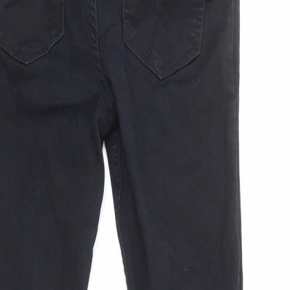 New Look Womens Black Herringbone Cotton Skinny Jeans Size 10 Regular