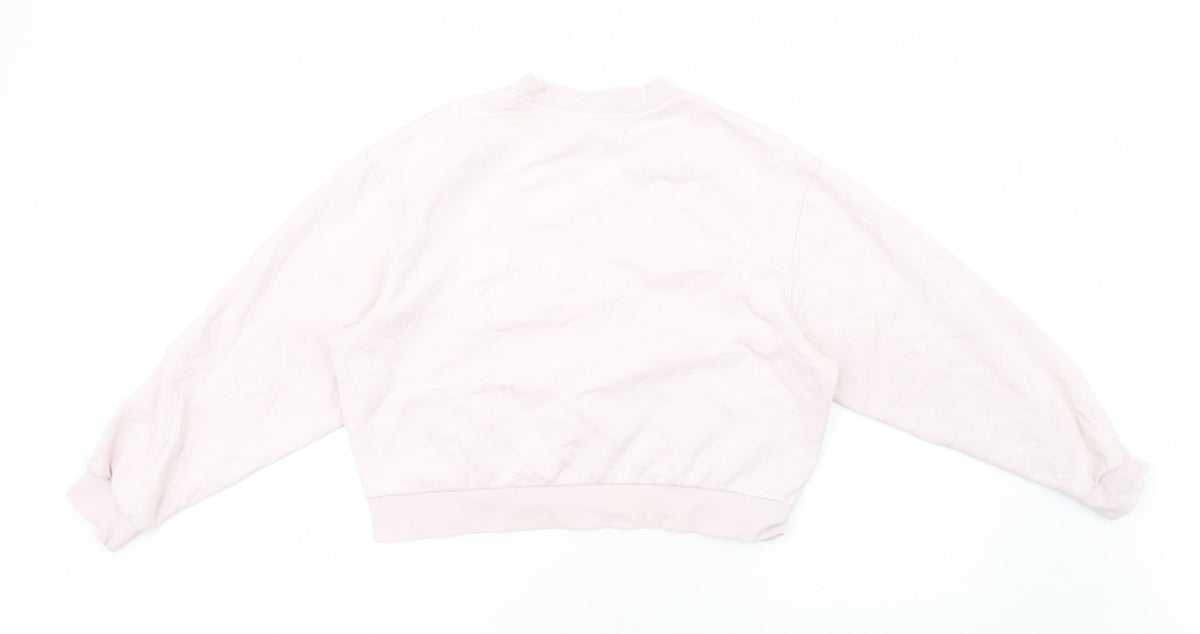 Weekday Womens Pink Cotton Pullover Sweatshirt Size XS Pullover - Cropped
