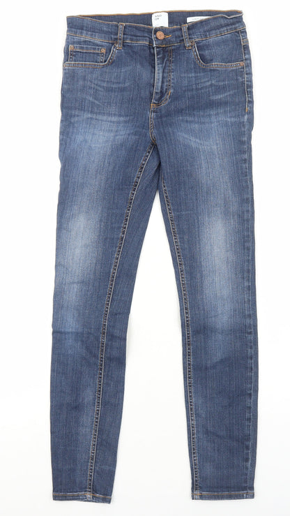 And Or Womens Blue Cotton Skinny Jeans Size 6 Regular Zip