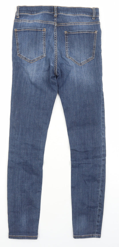 And Or Womens Blue Cotton Skinny Jeans Size 6 Regular Zip
