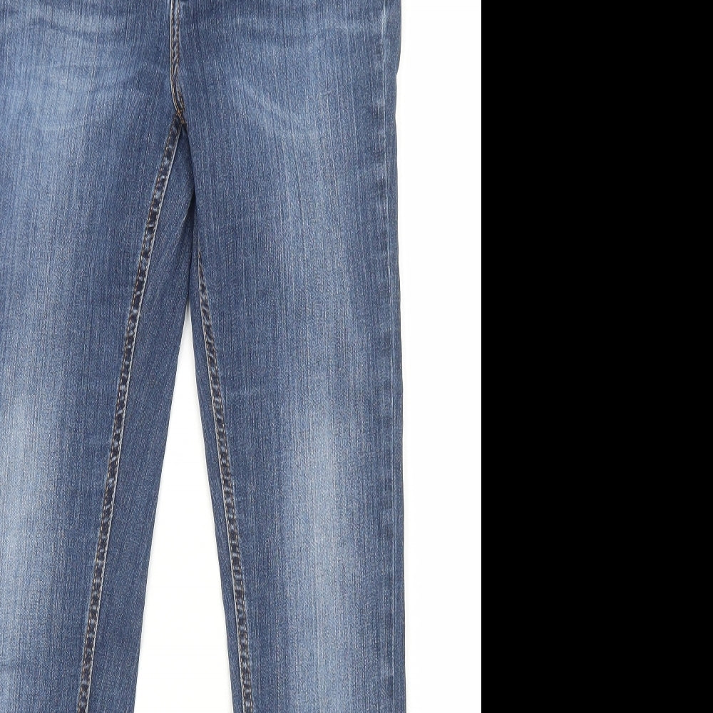 And Or Womens Blue Cotton Skinny Jeans Size 6 Regular Zip