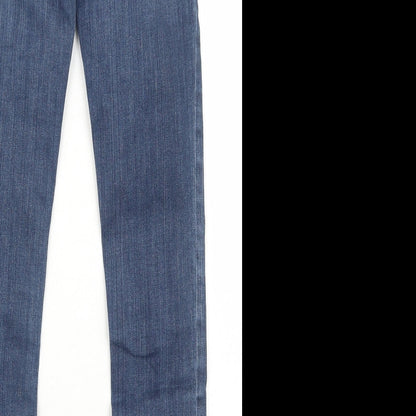 And Or Womens Blue Cotton Skinny Jeans Size 6 Regular Zip