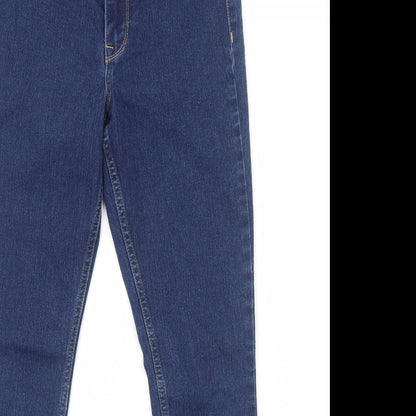 H&M Womens Blue Cotton Skinny Jeans Size 8 Regular Zip