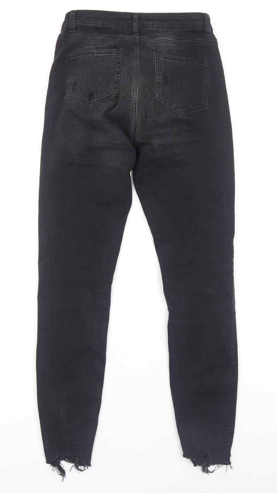 Primark Womens Black Cotton Skinny Jeans Size 10 Regular Zip