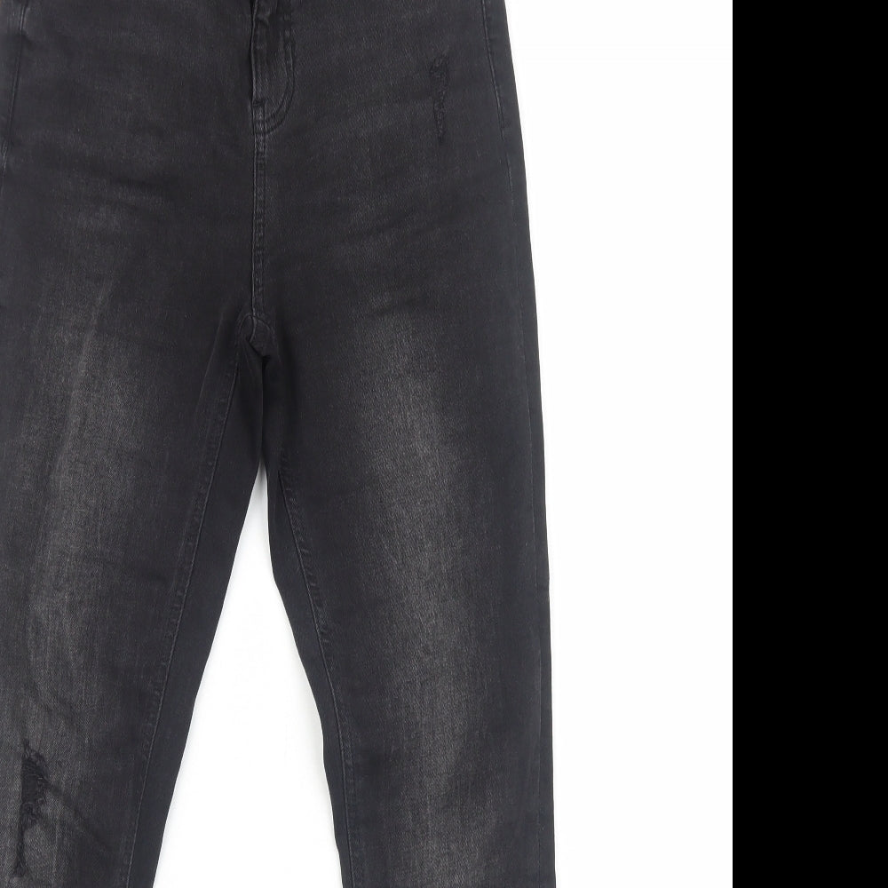 Primark Womens Black Cotton Skinny Jeans Size 10 Regular Zip