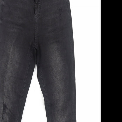 Primark Womens Black Cotton Skinny Jeans Size 10 Regular Zip