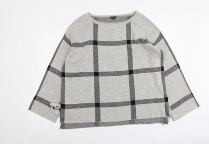 Womens UK Size M River Island Grey Pullover Jumper