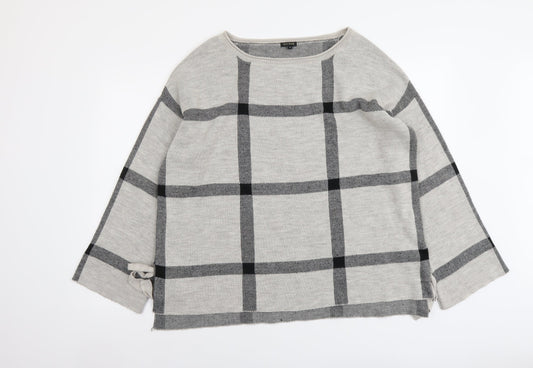 Womens UK Size M River Island Grey Pullover Jumper