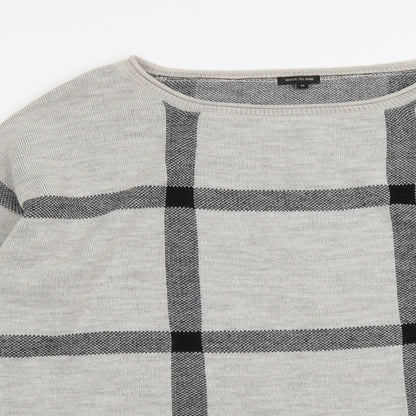 Womens UK Size M River Island Grey Pullover Jumper