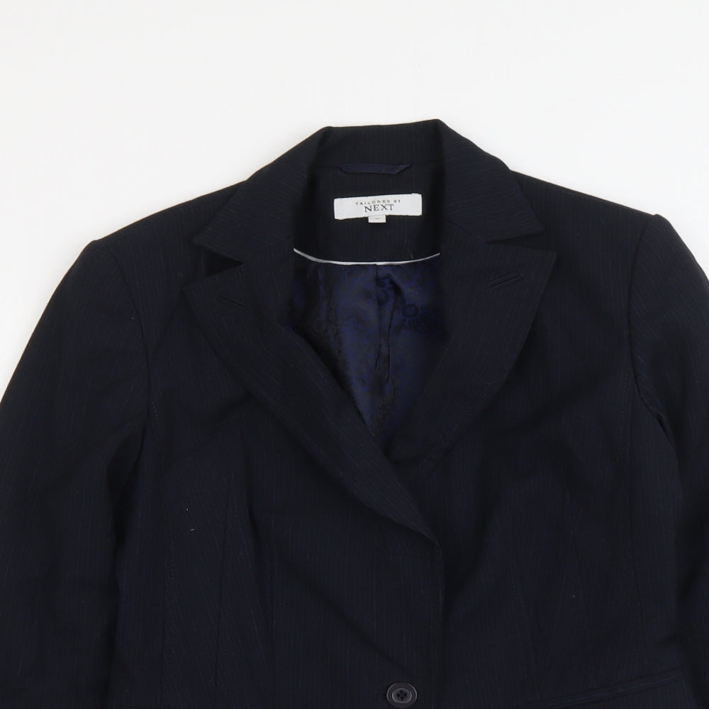 NEXT Womens Blue Polyester Jacket Blazer Size 10