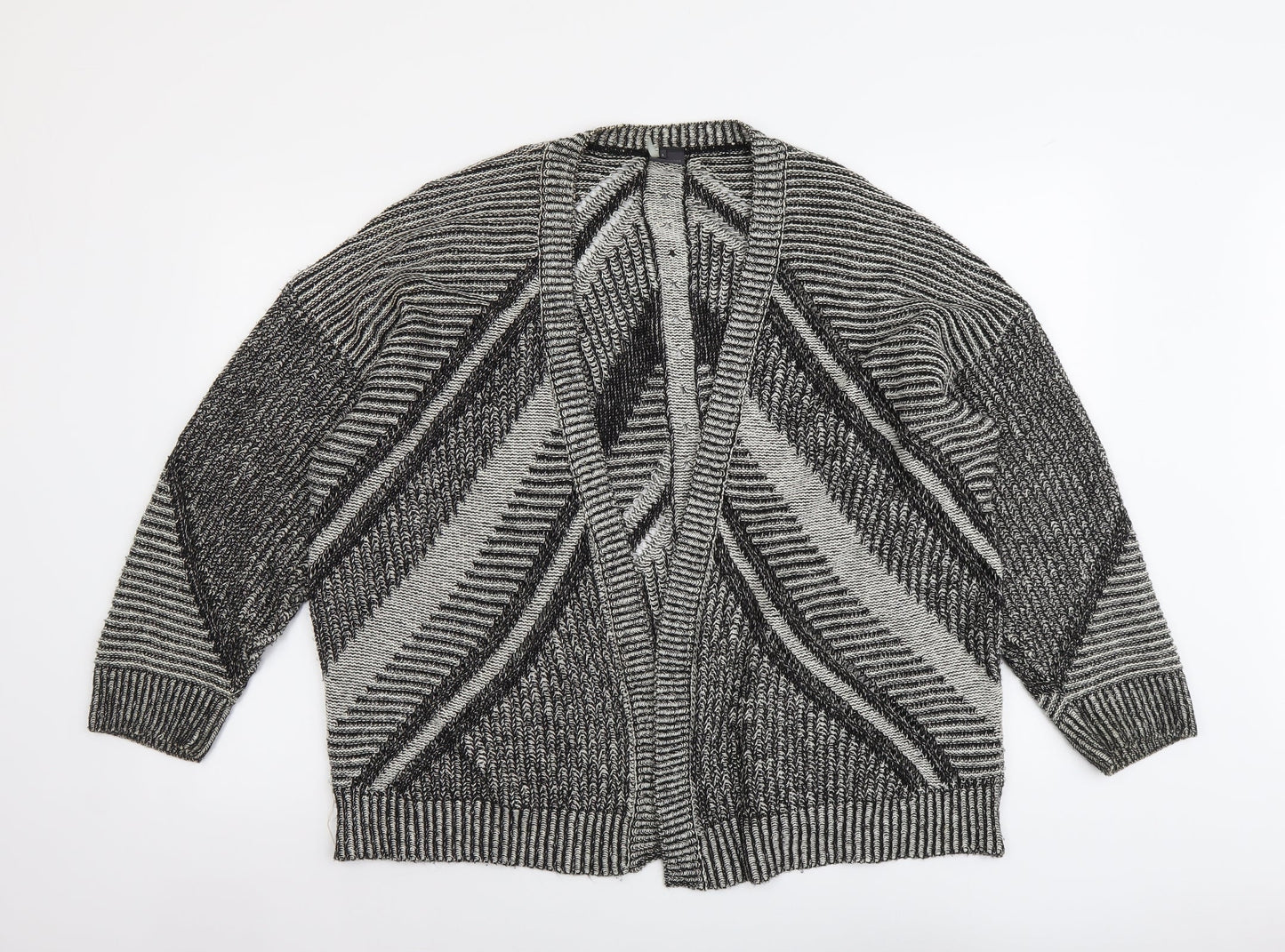Womens UK Size L Sparkle & Fade Black Cardigan Jumper