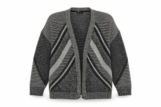 Womens UK Size L Sparkle & Fade Black Cardigan Jumper