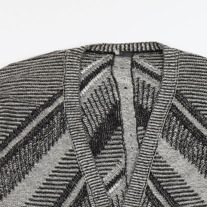 Womens UK Size L Sparkle & Fade Black Cardigan Jumper