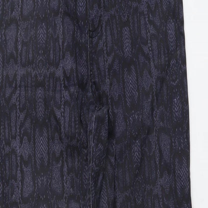 Marks and Spencer Womens Blue Animal Print Cotton Jegging Jeans Size 10 L26 in Regular - Snake Print