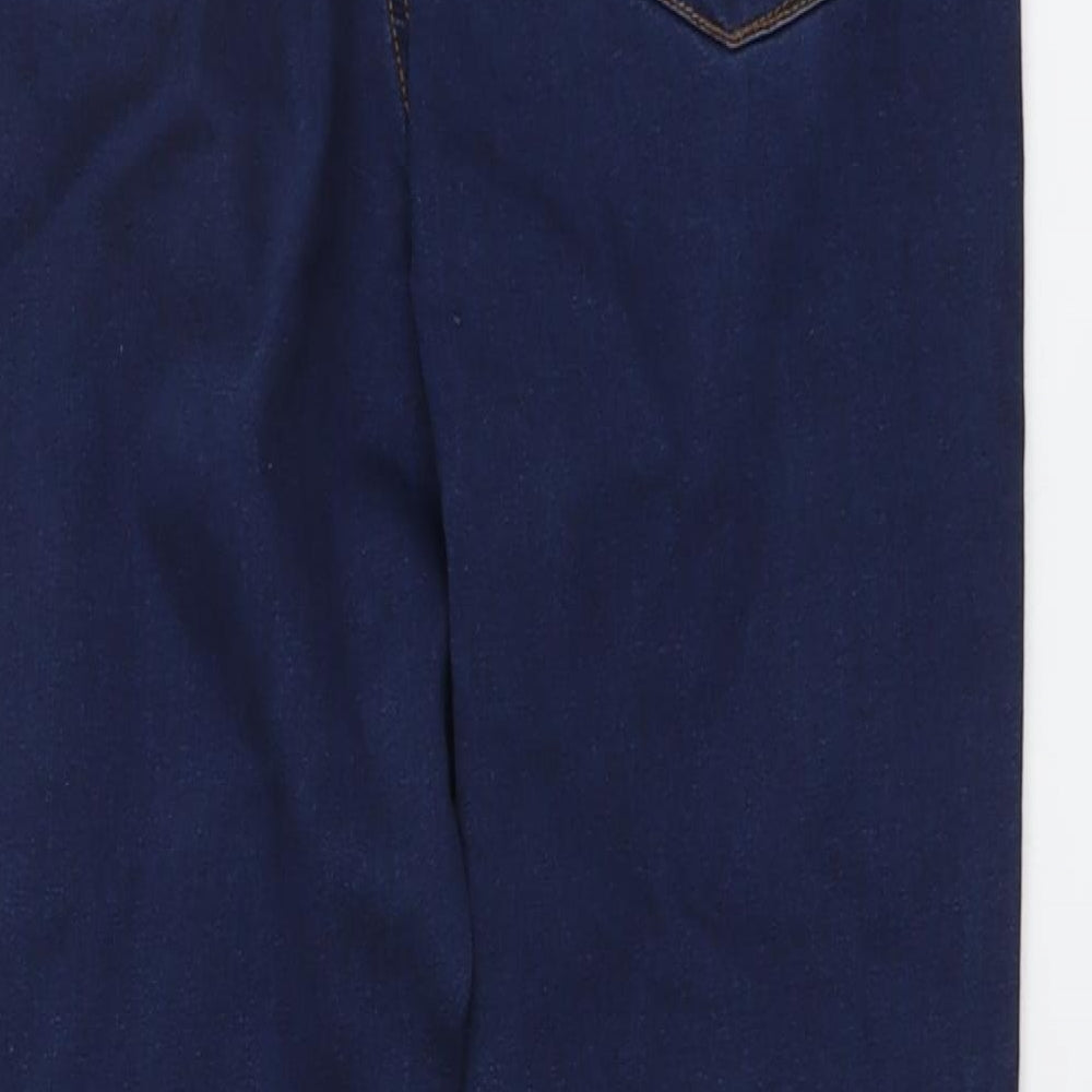 Denim & Co. Womens Blue Cotton Skinny Jeans Size 14 L27 in Regular Button