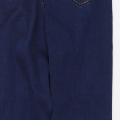 Denim & Co. Womens Blue Cotton Skinny Jeans Size 14 L27 in Regular Button