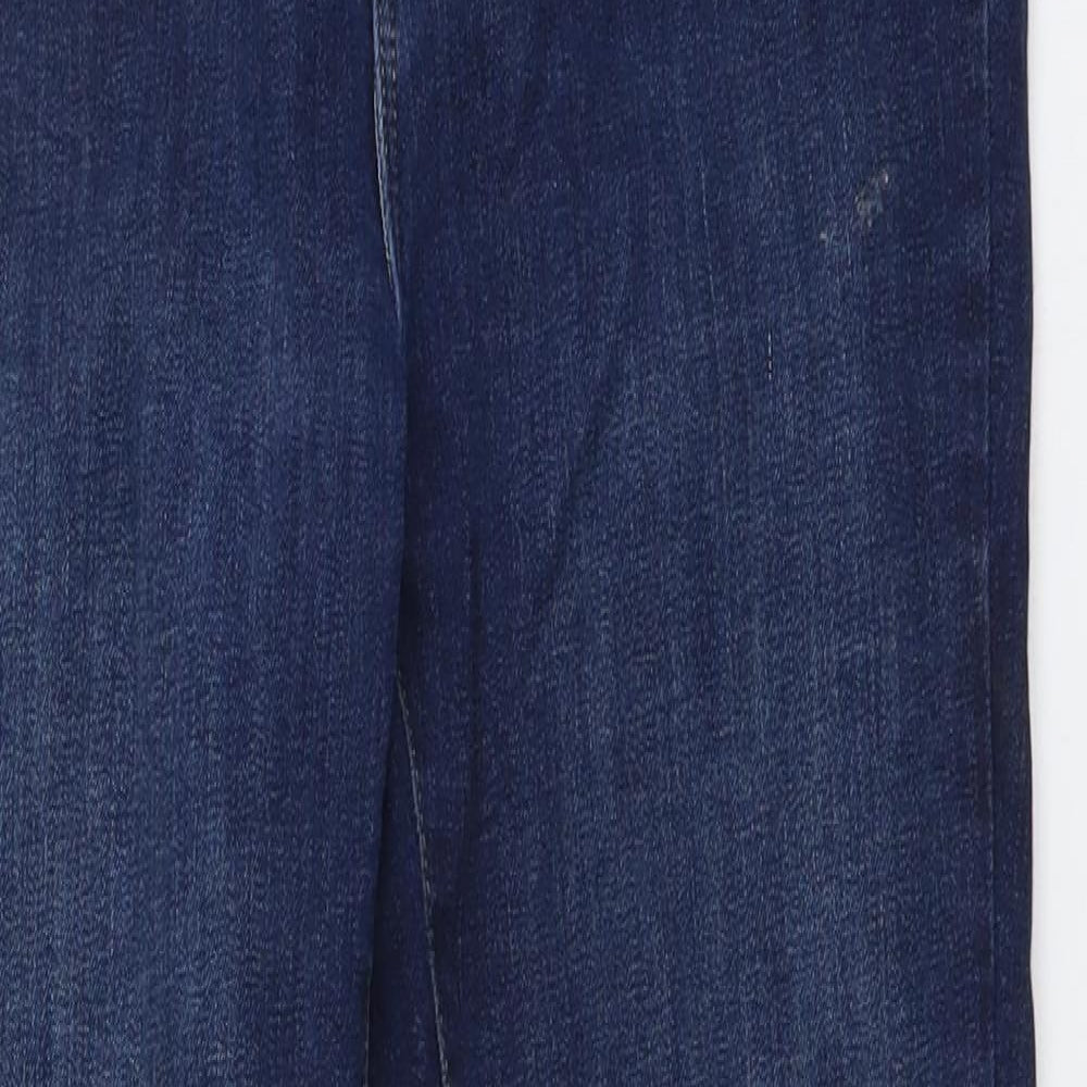 V By Very Womens Blue Cotton Skinny Jeans Size 26 in L28 in Regular Button