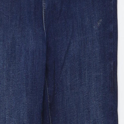 V By Very Womens Blue Cotton Skinny Jeans Size 26 in L28 in Regular Button