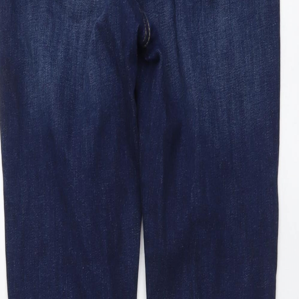 V By Very Womens Blue Cotton Skinny Jeans Size 26 in L28 in Regular Button