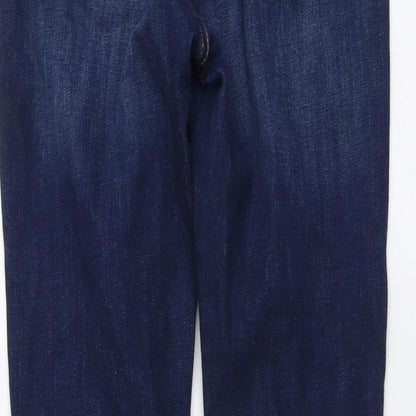 V By Very Womens Blue Cotton Skinny Jeans Size 26 in L28 in Regular Button