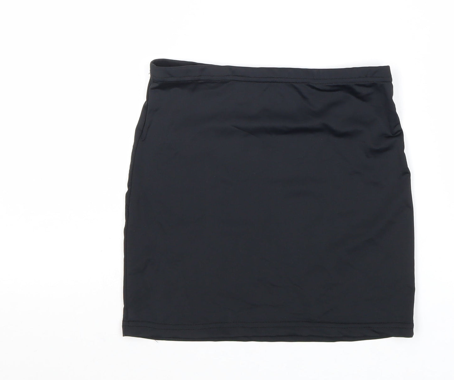 SheIn Womens Black Nylon Bandage Skirt Size XS Hook & Loop