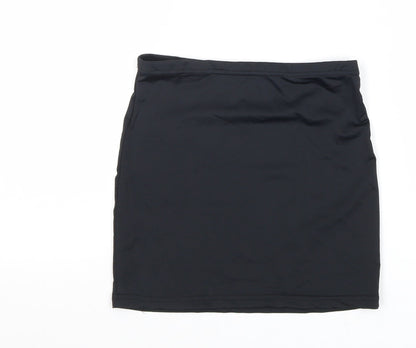 SheIn Womens Black Nylon Bandage Skirt Size XS Hook & Loop