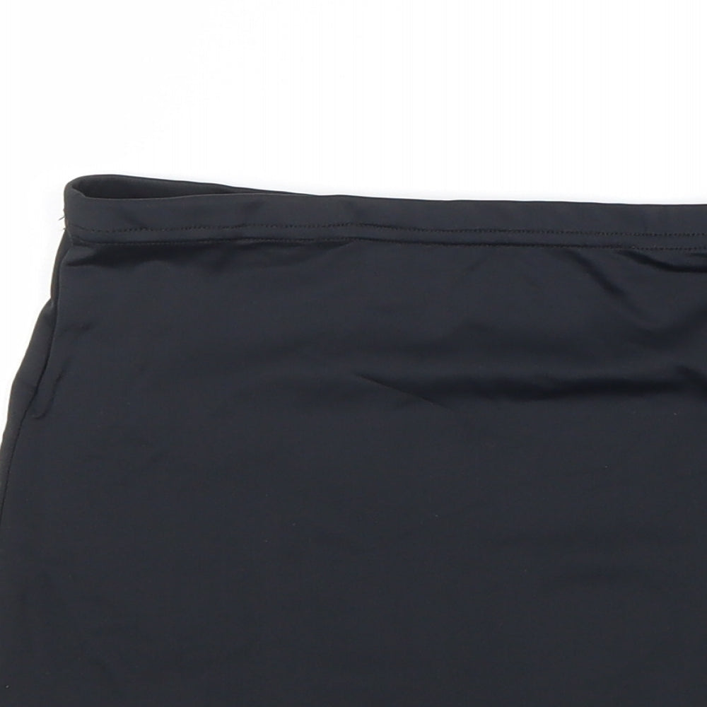 SheIn Womens Black Nylon Bandage Skirt Size XS Hook & Loop