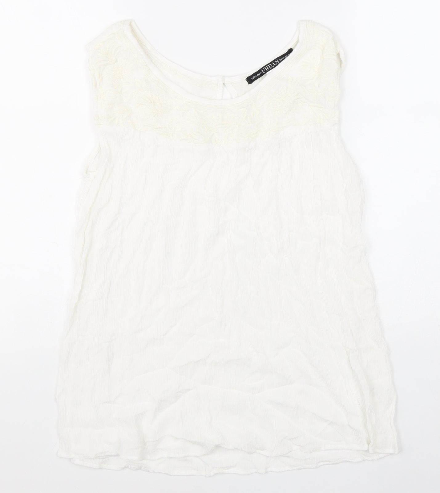 Womens UK Size 14 Urban White Basic Tank