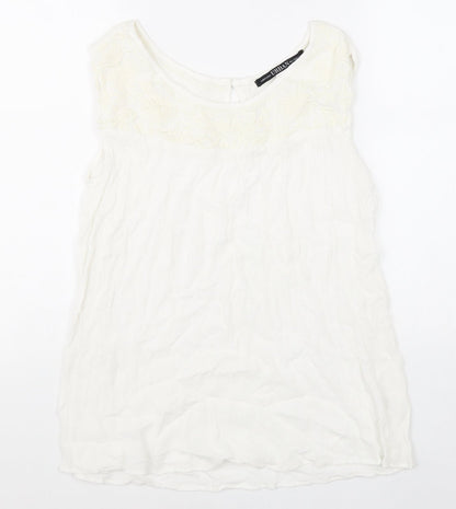 Womens UK Size 14 Urban White Basic Tank