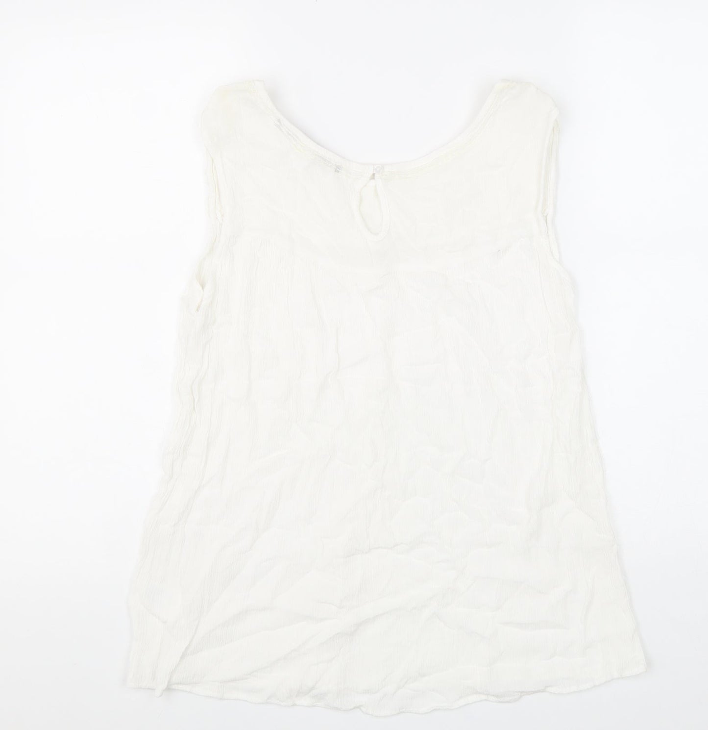 Womens UK Size 14 Urban White Basic Tank
