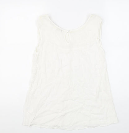 Womens UK Size 14 Urban White Basic Tank
