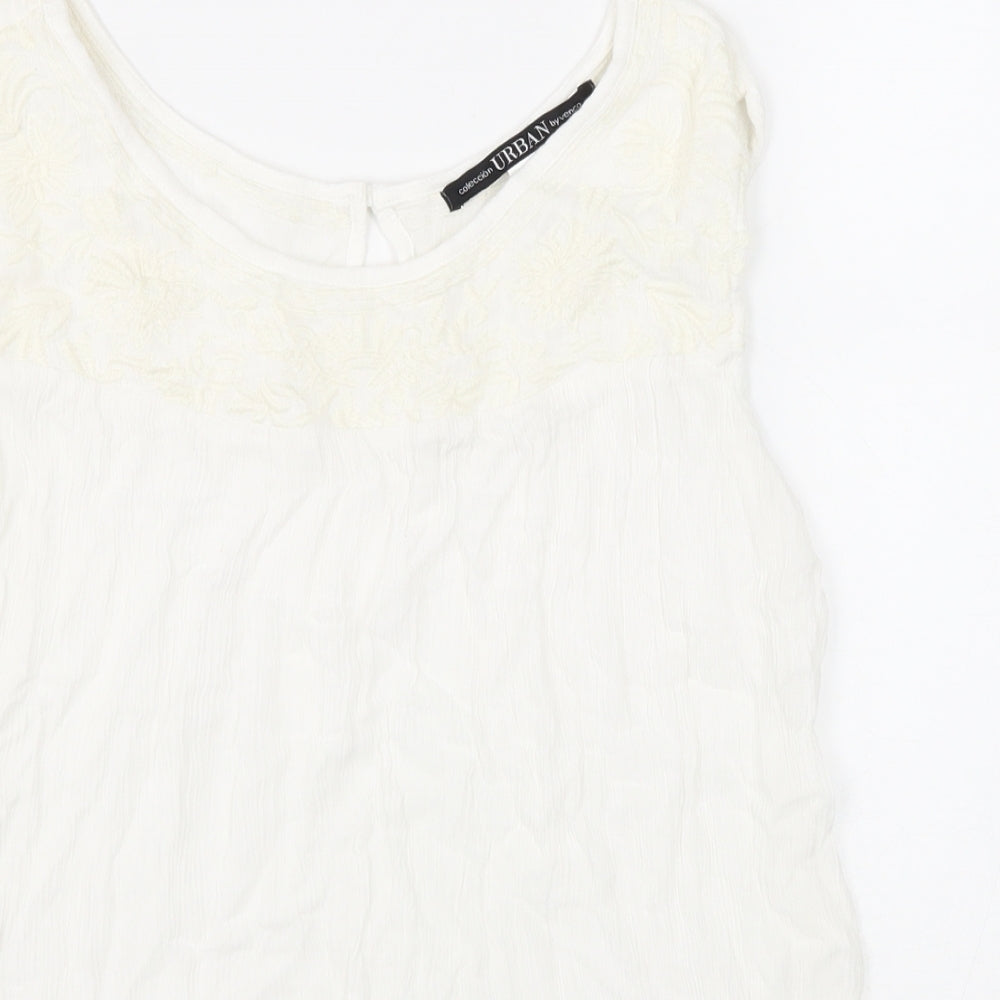Womens UK Size 14 Urban White Basic Tank