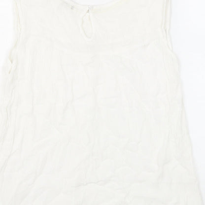 Womens UK Size 14 Urban White Basic Tank