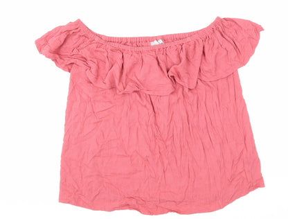 Womens UK Size L ICHI Pink Basic Tank