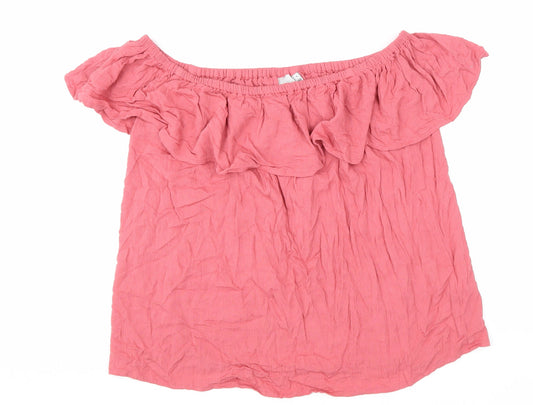 Womens UK Size L ICHI Pink Basic Tank
