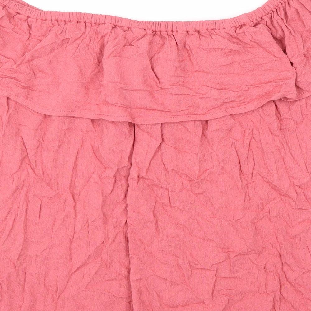 Womens UK Size L ICHI Pink Basic Tank