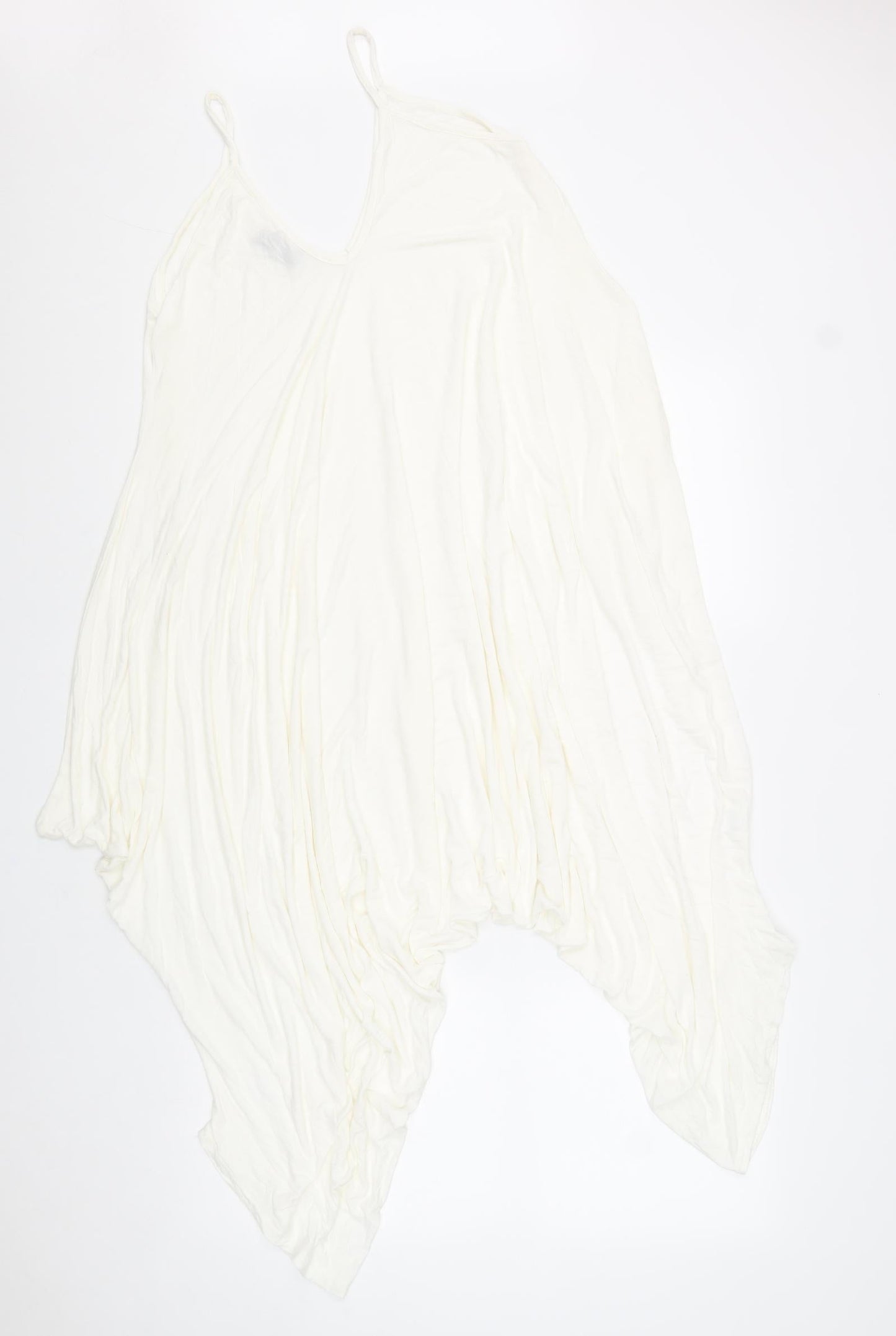 FINELLA Womens White Viscose Jumpsuit One-Piece Size S L23 in Pullover