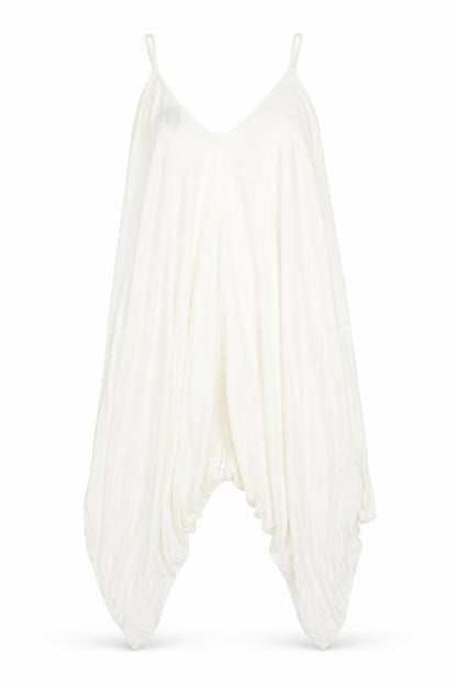 FINELLA Womens White Viscose Jumpsuit One-Piece Size S L23 in Pullover