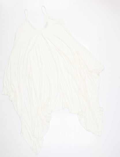 FINELLA Womens White Viscose Jumpsuit One-Piece Size S L23 in Pullover