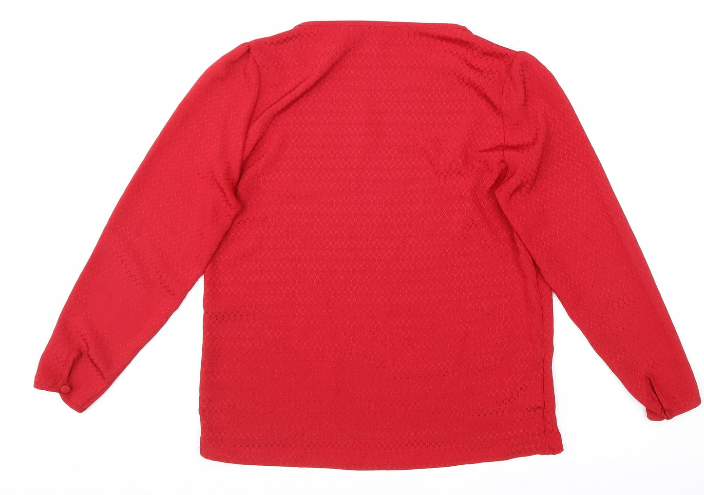 Womens UK Size 10 Preworn Red Basic Blouse