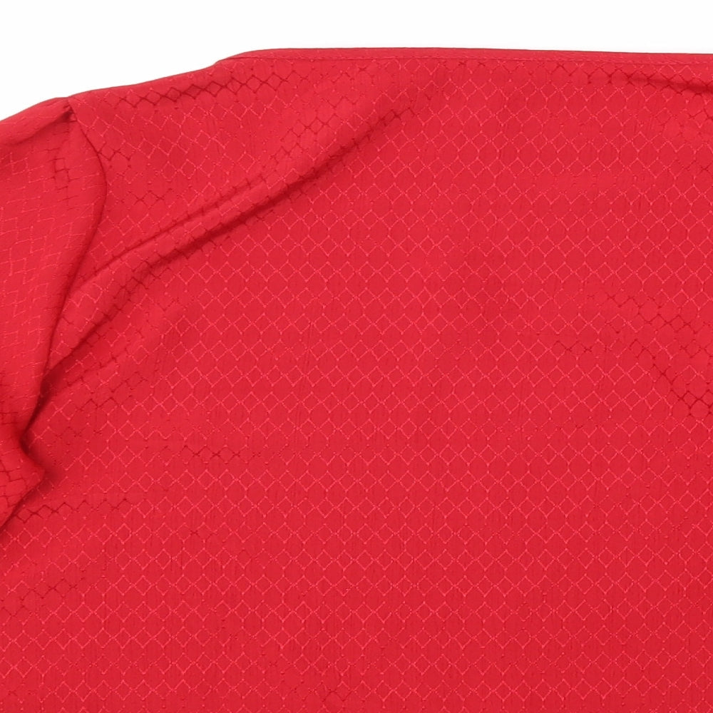 Womens UK Size 10 Preworn Red Basic Blouse