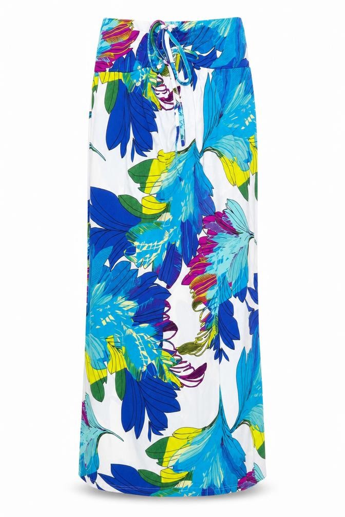 Jasmine Womens White Floral Polyester Maxi Size M Off the Shoulder Drawstring