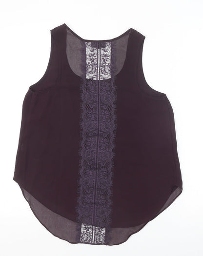 Womens UK Size 10 Topshop Purple Basic Tank