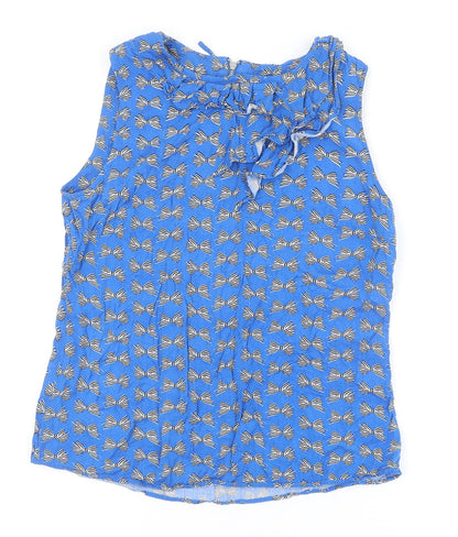 Womens UK Size 10 Oasis Blue Basic Tank