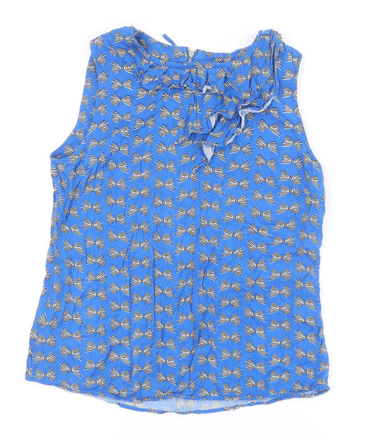 Womens UK Size 10 Oasis Blue Basic Tank