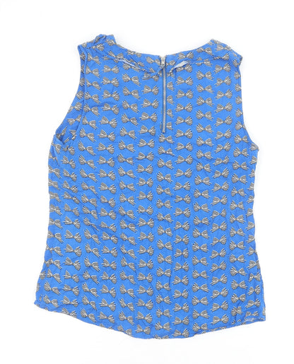 Womens UK Size 10 Oasis Blue Basic Tank