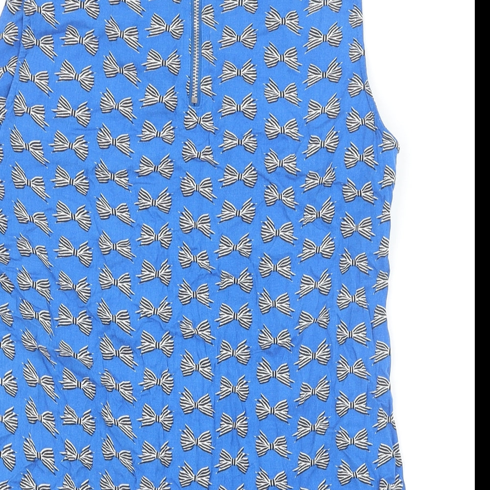 Womens UK Size 10 Oasis Blue Basic Tank