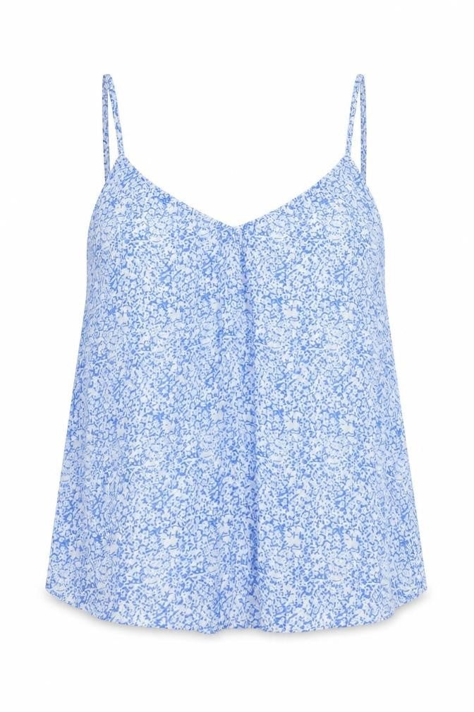 Womens UK Size S Mango Blue Basic Tank